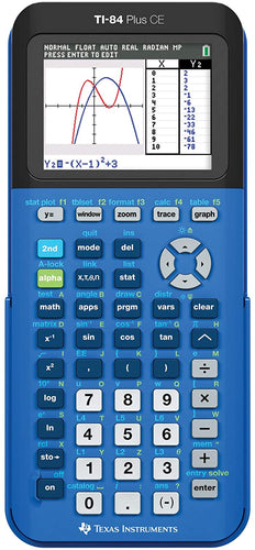 Texas Instruments TI-84 Plus CE Graphing Calculator, Blue