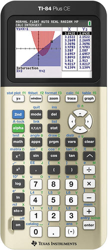 Texas Instruments TI-84 Plus CE Graphing Calculator, Gold