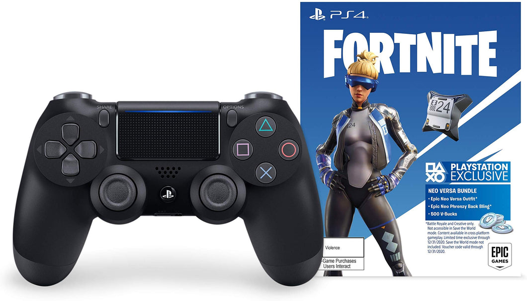 DualShock 4 Wireless Controller for PlayStation 4 - Fortnite Jet Black