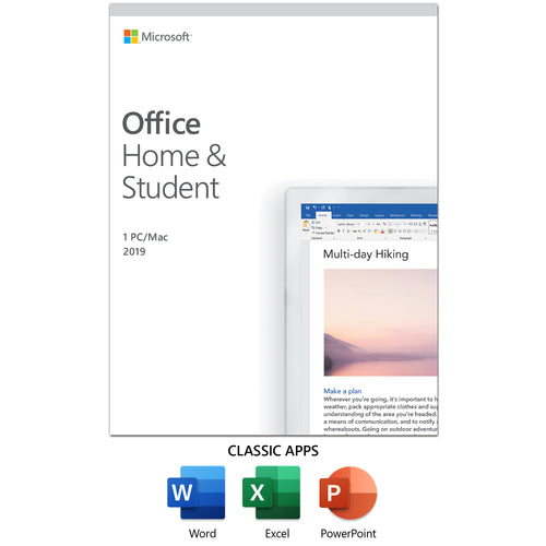 Microsoft Office Home and Student 2019 1 Person Compatible on Windows 10 and Apple macOS