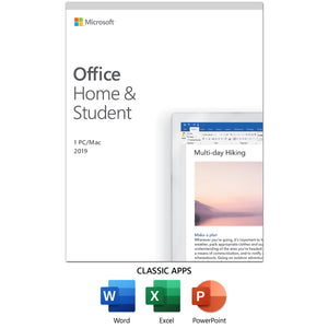 Microsoft Office Home and Student 2019 1 Person Compatible on Windows 10 and Apple macOS